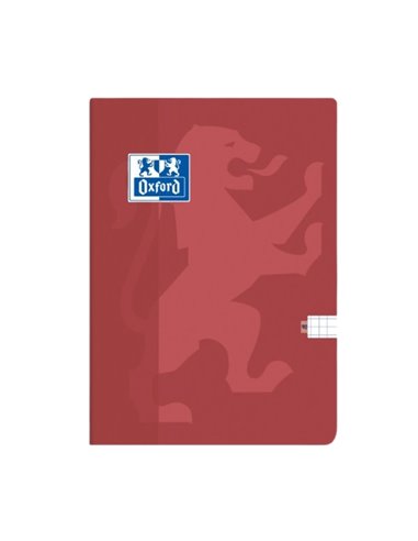 Caiet Oxford A5, 48 file, 80g/mp, matematica, Motiv touch trend, Burgundi