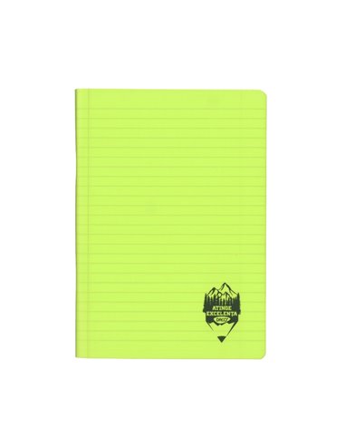 Caiet Daco A5, 100 file, 70 g/mp, coperta plastic, dictando, Verde neon