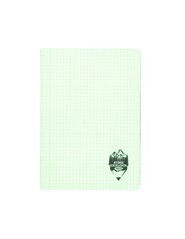 Caiet A5 48 file DACO, coperta plastic, 70 g/mp, matematica, Verde pastel