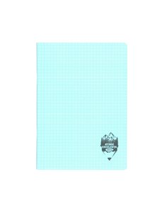 Caiet A5 48 file DACO, coperta plastic, 70 g/mp, matematica, Albastru deschis