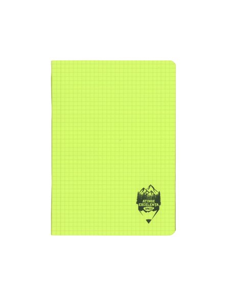 Caiet A5 48 file DACO, coperta plastic, 70 g/mp, matematica, Verde