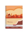 Caiet A4 Herlitz cu spira, 70 file, 70g/mp economic, Matematica, Motiv Roma