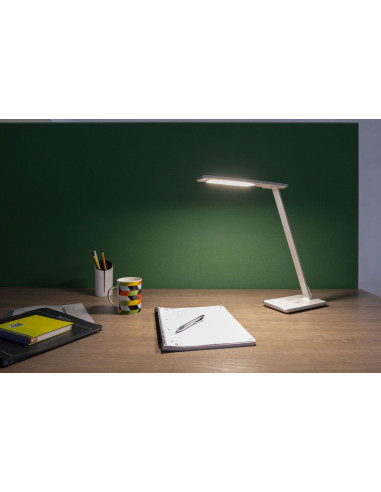 400093836,Lampa unilux led jazz metal, design ergonomic elegant, 5 nivele intensitate, 3 moduri lumina rece/cald, Gri