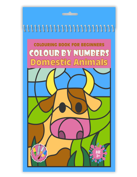 428564,Carte Colorat pe numere 428564, A4, 24 file, motiv Animale Domestice