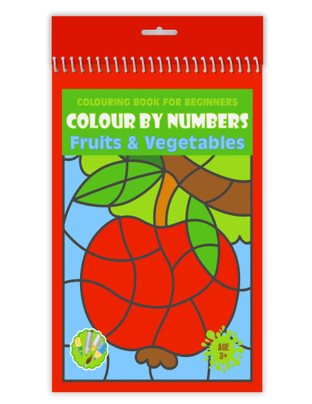 428601,Carte Colorat pe numere 428601, A4, 24 file, motiv Fructe si Legume