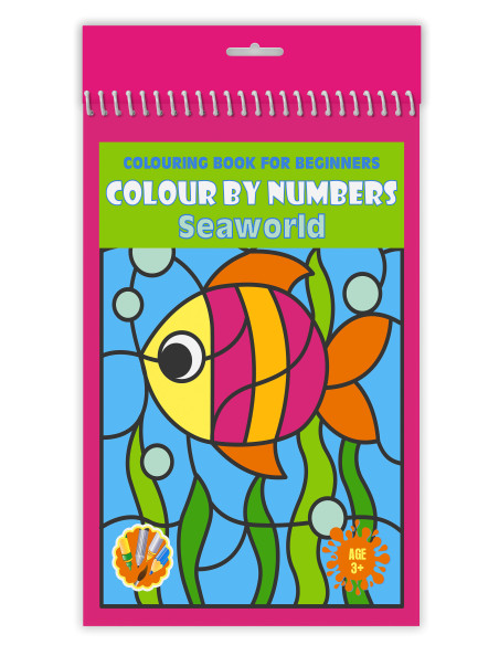 428618,Carte Colorat pe numere 428618, A4, 24 file, motiv Lumea Subacvatica