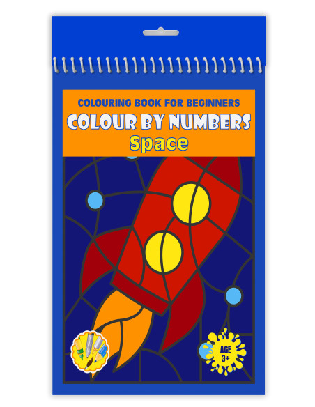 428625,Carte Colorat pe numere 428625, A4, 24 file, motiv In Spatiu