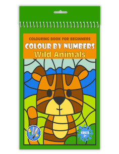 428588,Carte Colorat pe numere 428588, A4, 24 file, motiv Animale Salbatice