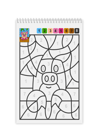 Carte Colorat Pe Numere A4 24file Animale Domestice 428564