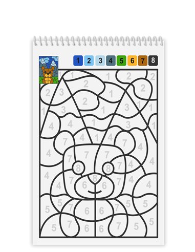 Carte Colorat Pe Numere A4 24file Animale Salbatice 428588