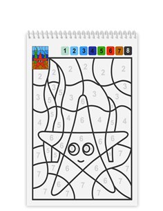 428618,Carte Colorat pe numere 428618, A4, 24 file, motiv Lumea Subacvatica 2