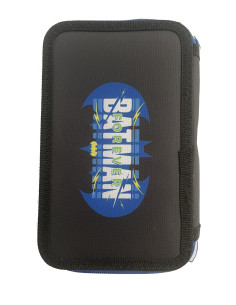 BMPE2503-1,Penar neechipat PIGNA, 3 fermoare, motiv Batman, Negru 2