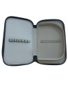 BMPE2503-1,Penar neechipat PIGNA, 3 fermoare, motiv Batman, Negru