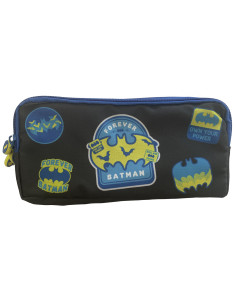BMPE2520-1,Penar etui PIGNA, 3 fermoare, motiv Batman, Negru