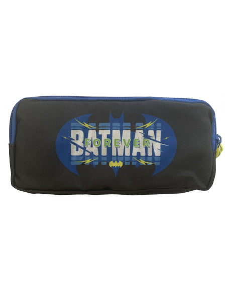 BMPE2520-1,Penar etui PIGNA, 3 fermoare, motiv Batman, Negru BMPE2520-1,Penar etui PIGNA, 3 fermoare, motiv Batman, Negru