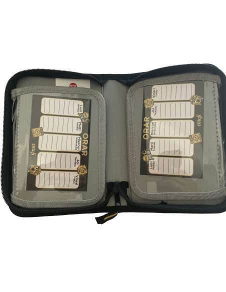 EJPE2501-1,Penar neechipat PIGNA, 1 fermoar, 2 extensii, motiv Emoji, Negru