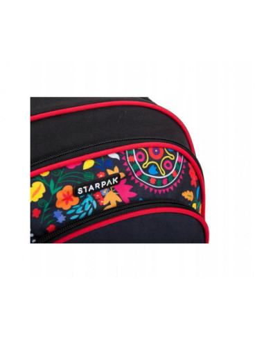 G342,Ghiozdan Starpak 396187 Sweet Horses 2, 39 x 29 x 19.5 cm, negru cu rosu G342,Ghiozdan Starpak 396187 Sweet Horses 2, 39 x 29 x 19.5 cm, negru cu rosu