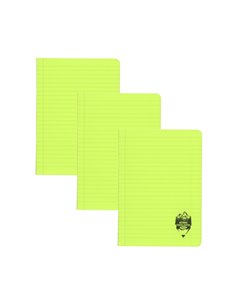 Set 3 x Caiet Daco A5, 48 file, 70 g/mp, dictando, coperta plastic, Verde neon