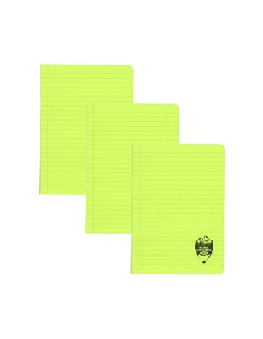 Set 3 x Caiet Daco A5, 48 file, 70 g/mp, dictando, coperta plastic, Verde neon