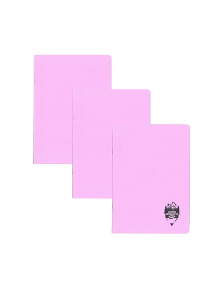 Set 3 x Caiet Daco A5, 48 file, 70 g/mp, dictando, coperta plastic, Mov pastel