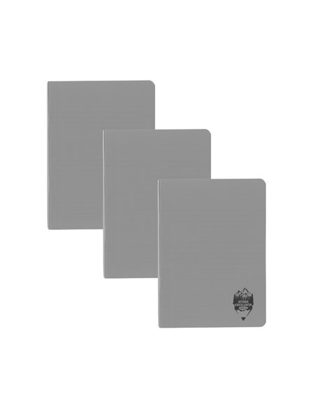 Set 3 x Caiet Daco A5, 48 file, 70 g/mp, dictando, coperta plastic, Gri Set 3 x Caiet Daco A5, 48 file, 70 g/mp, dictando, coperta plastic, Gri