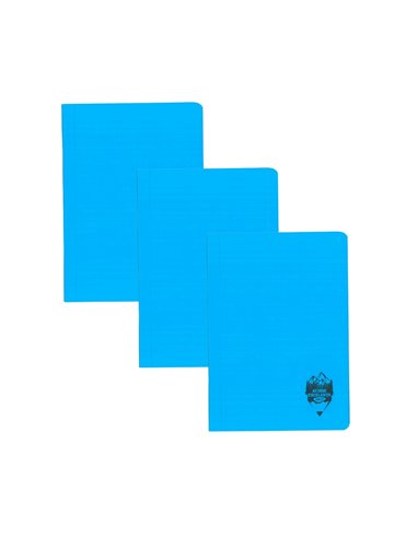 Set 3 x Caiet Daco A5, 48 file, 70 g/mp, dictando, coperta plastic, Albastru 