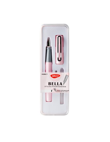 Stilou Bello Daco ST209/1, penita fina, Roz