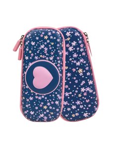 Penar neechipat tip etui 3D S-COOL SC3024, 1 fermoar, Motiv pink heart