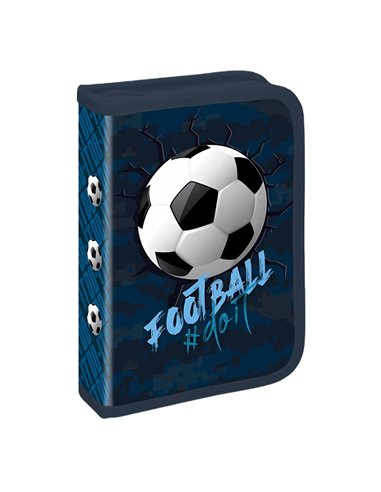 Penar echipat YOLLO, 1 fermoar, 2 extensii, 30 piese, motiv FOOTBALL