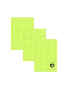 Set 3 x Caiet Daco A5, 48 file, 70g/mp, matematica, coperta plastic, Verde neon