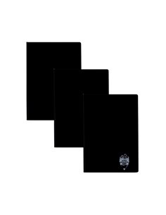 Set 3 x Caiet Daco A5, 48 file, 70g/mp, matematica, coperta plastic, Negru