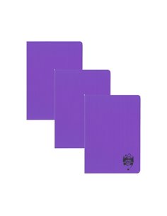 Set 3 x Caiet Daco A5, 48 file, 70g/mp, matematica, coperta plastic, Mov 