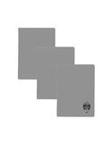 Set 3 x Caiet Daco A5, 48 file, 70g/mp, matematica, coperta plastic, Gri