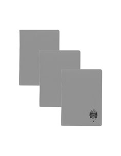 Set 3 x Caiet Daco A5, 48 file, 70g/mp, matematica, coperta plastic, Gri