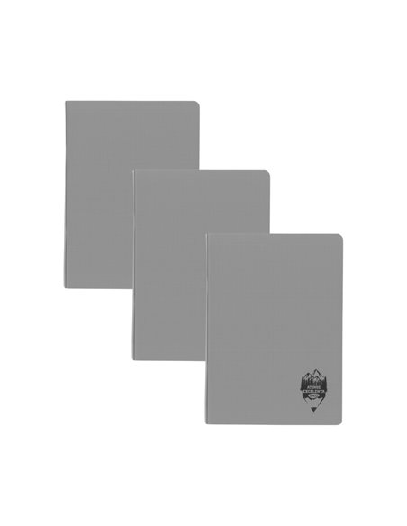 Set 3 x Caiet Daco A5, 48 file, 70g/mp, matematica, coperta plastic, Gri Set 3 x Caiet Daco A5, 48 file, 70g/mp, matematica, coperta plastic, Gri