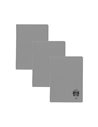 Set 3 x Caiet Daco A5, 48 file, 70g/mp, matematica, coperta plastic, Gri