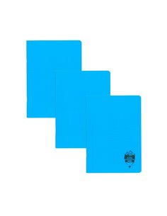 Set 3 x Caiet Daco A5, 48 file, 70g/mp, matematica, coperta plastic, Albastru 