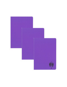 CT461AR/MOV-3BUC/SET,Set 3 x Caiet Daco A4, 60 file, 70g/mp, matematica, coperta plastic, Mov