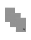 Set 3 x Caiet Daco A4, 60 file, 70g/mp, matematica, coperta plastic, Gri