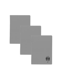 CT461AR/GRI-3BUC/SET,Set 3 x Caiet Daco A4, 60 file, 70g/mp, matematica, coperta plastic, Gri