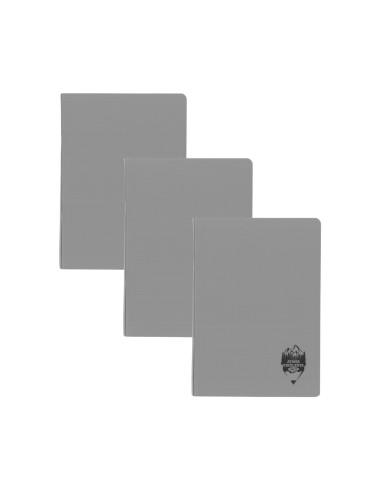 CT461AR/GRI-3BUC/SET,Set 3 x Caiet Daco A4, 60 file, 70g/mp, matematica, coperta plastic, Gri