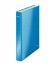 LZ42420036,Caiet mecanic wow Leitz, A4, 4 inele, 25 mm / 40 mm, Albastru Metalizat