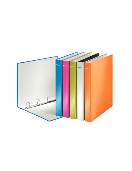 LZ42420036,Caiet mecanic wow Leitz, A4, 4 inele, 25 mm / 40 mm, Albastru Metalizat