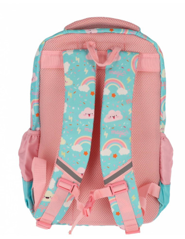 SWUNICOR03,Ghiozdan scpala Pigna pentru clasa 0, 3 fermoare, motiv Unicorn, Bleu pal SWUNICOR03,Ghiozdan scpala Pigna pentru clasa 0, 3 fermoare, motiv Unicorn, Bleu pal