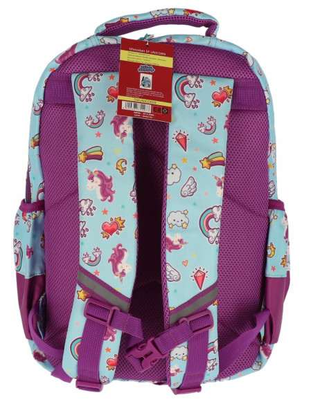 SWUNICOR09,Ghiozdan scoala Pigna pentru clasa 0, 4 fermoare, motiv Unicorn blue, Mov SWUNICOR09,Ghiozdan scoala Pigna pentru clasa 0, 4 fermoare, motiv Unicorn blue, Mov