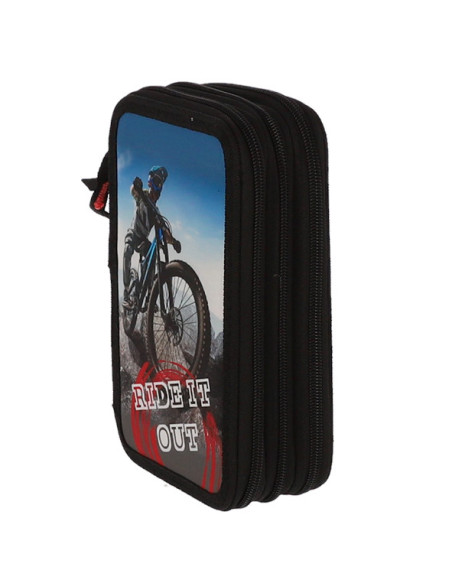 MCPE3FCK09,Penar neechipat 3 fermoare ride it up albastru pigna