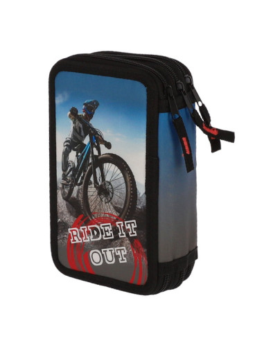 MCPE3FCK09,Penar neechipat 3 fermoare ride it up albastru pigna