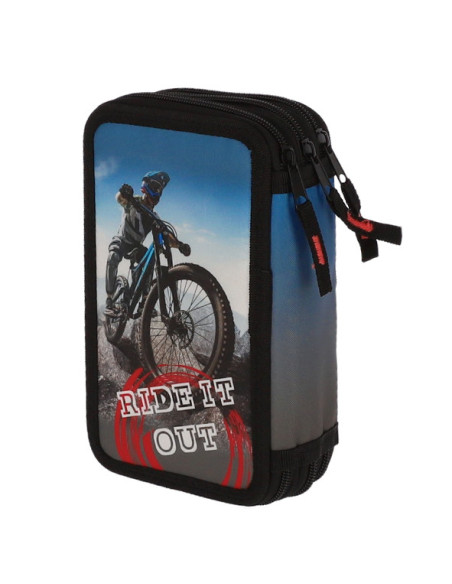 MCPE3FCK09,Penar neechipat 3 fermoare ride it up albastru pigna