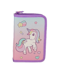 MCPE31CK90,Penar echipat 31 piese 1 fermoar 2 extensii unicorn roz pigna