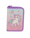 MCPE31CK90,Penar echipat 31 piese 1 fermoar 2 extensii unicorn roz pigna